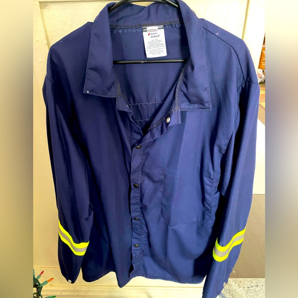 XL Westex Indura FIRE RESISTANT SNAP BUTTON OVER COAT!